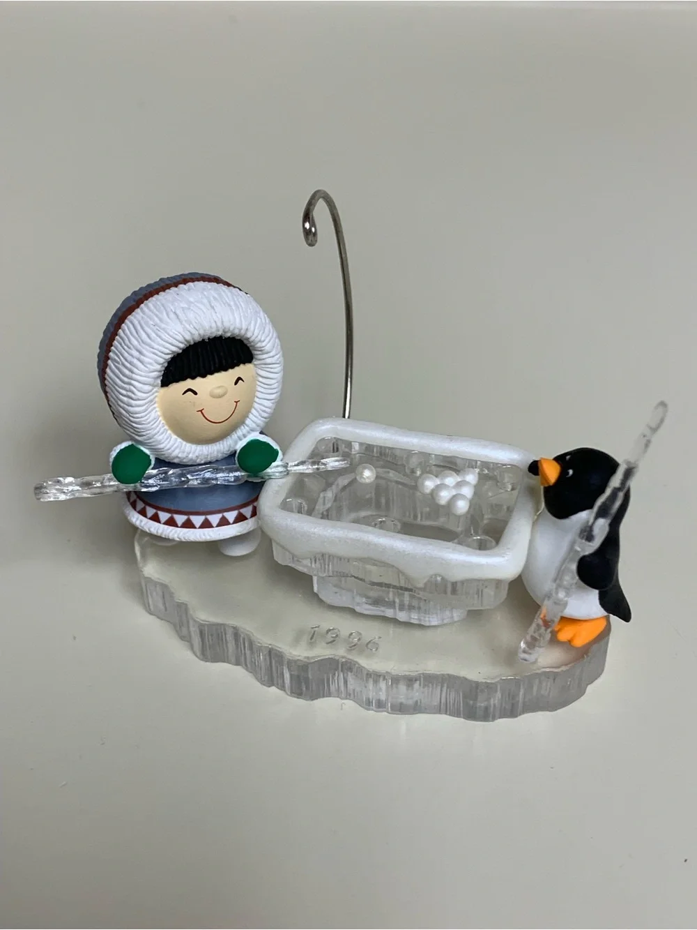 Hallmark 1996 Frosty Friends Eskimo & Penguin Polar Pool Ornament #17